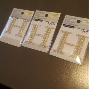 Set of letter H stickers